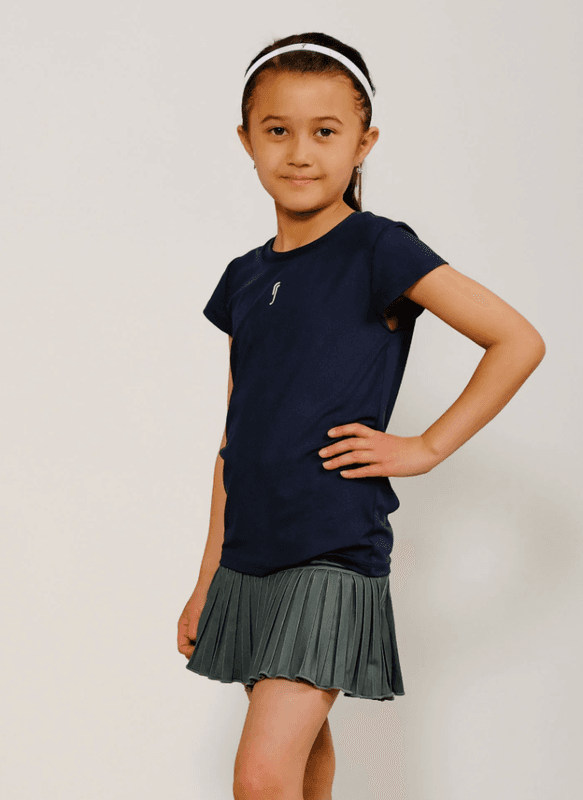 RS Girl's Performance Top - Mesh (Navy / White)