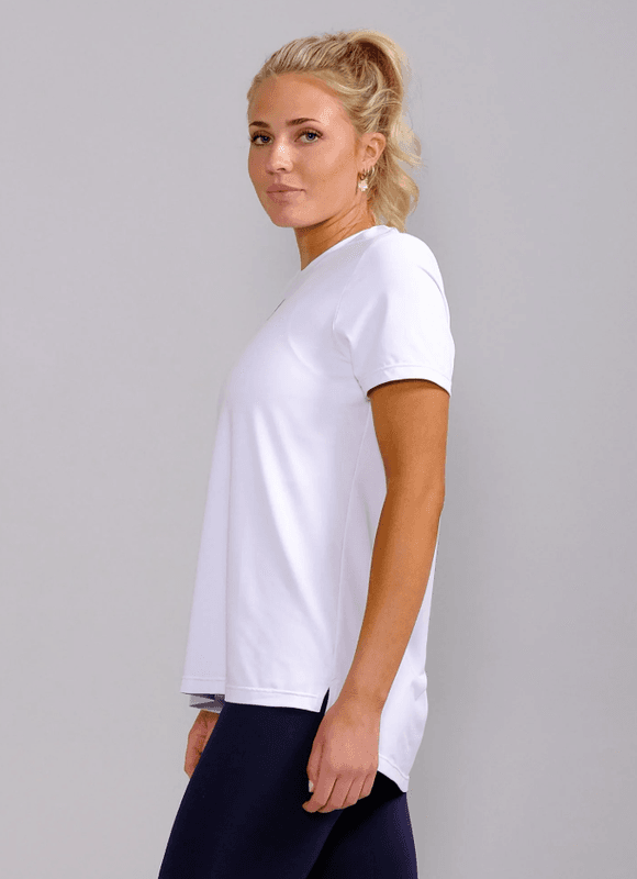 RS Women's Performance Relaxed Tee (White / Black)