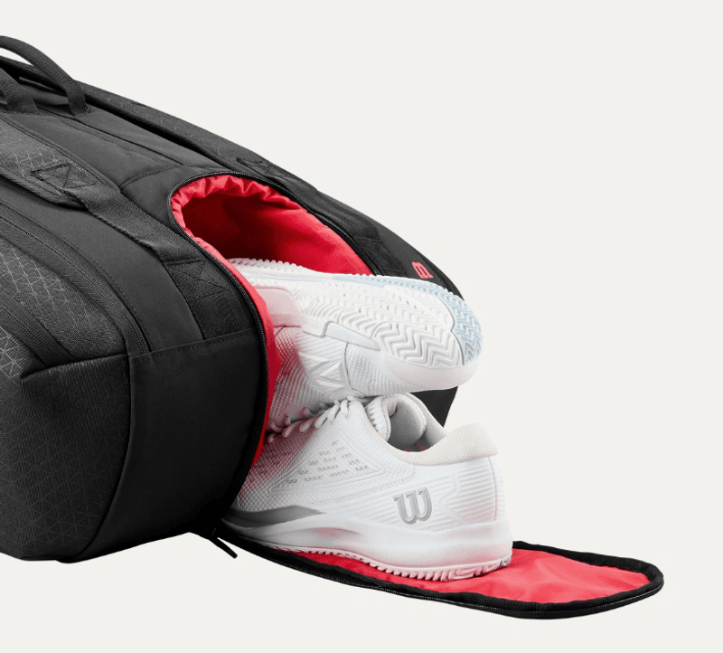 Wilson Super Tour Clash V3 15PK Racket Bag (Svart / Rød)