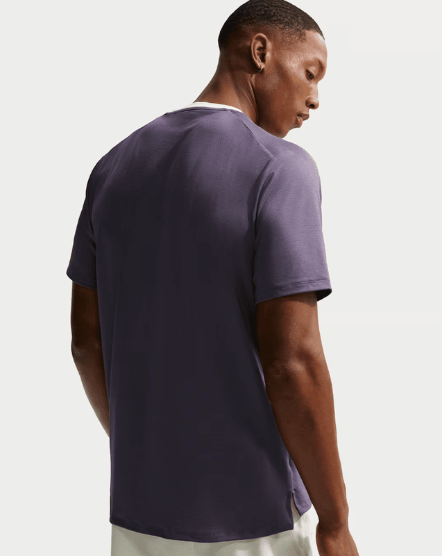 NikeCourt Men's Dri-FIT Advantage Top (Dark Raisin / Volt Tint / White)