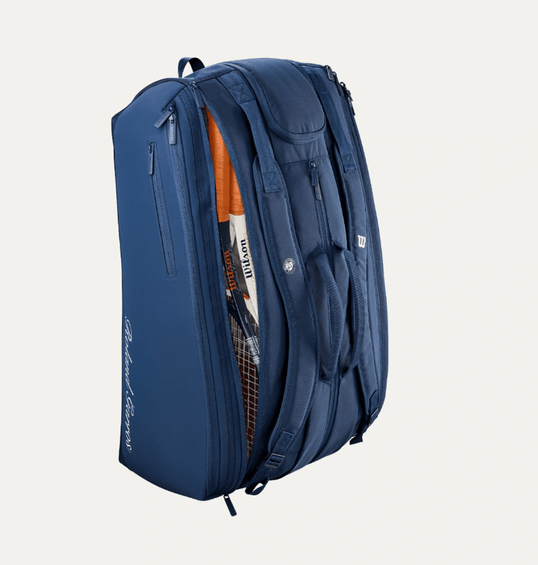 Wilson Roland Garros 2026 Session de Soiree Racket Bag 15 Pack (Navy)