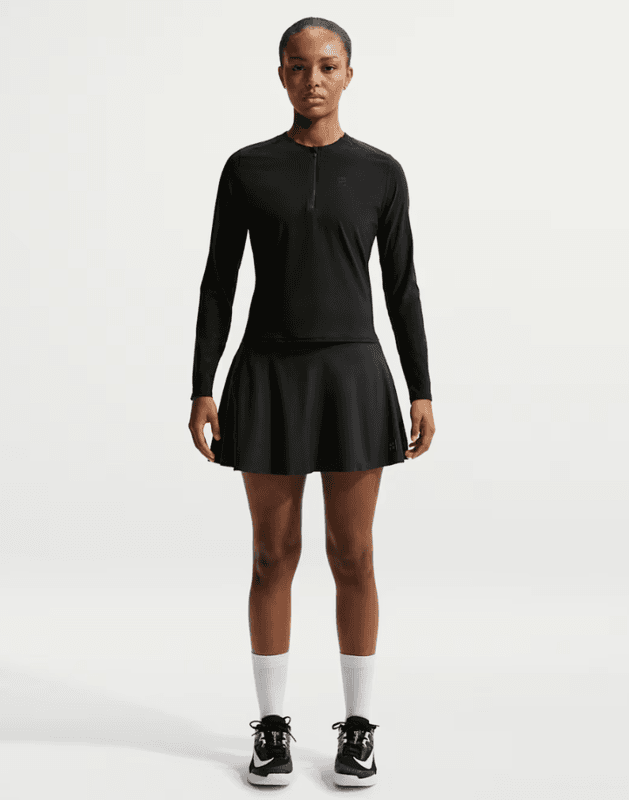 NikeCourt Advantage Women's Dri-FIT Mid Layer Tennis Top (Svart)
