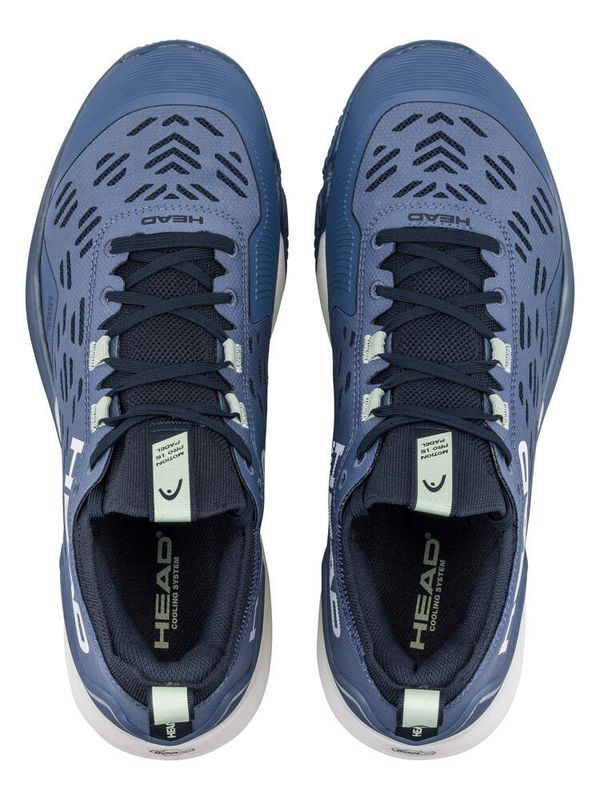 Head Motion Pro 1.5 Men Padel Shoes (Dark Blue / Cantaloupe Green)