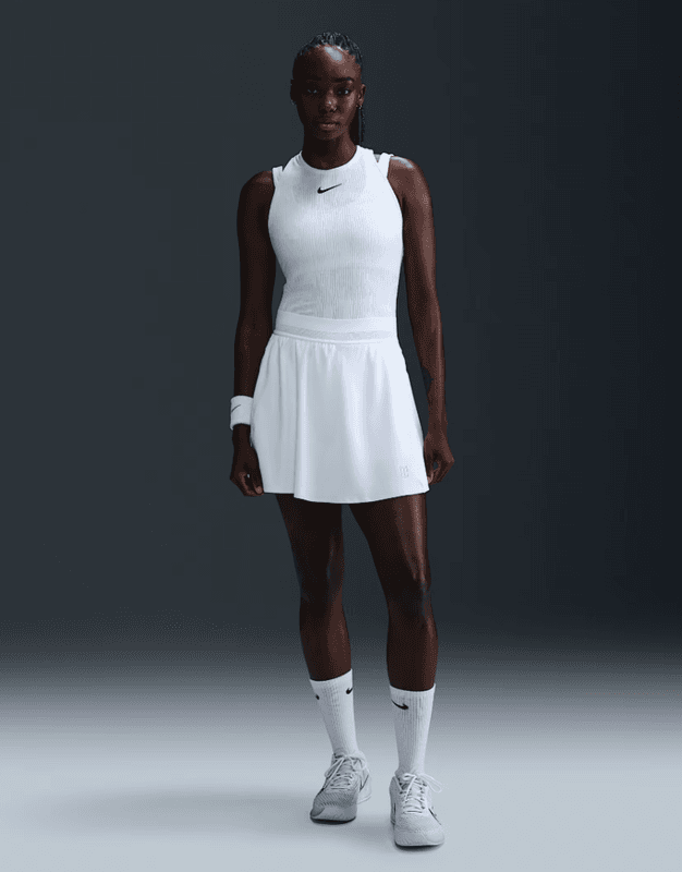 NikeCourt Ace Advantage Women's Dri-FIT Tennis Skirt (Hvit)